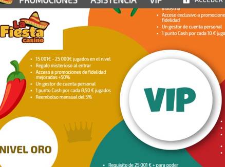 VIP Bonos de La Fiesta Casino