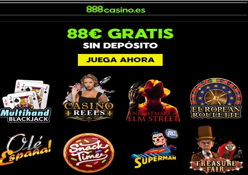 Casino 888 entrega 88 euros por registro sin depósito